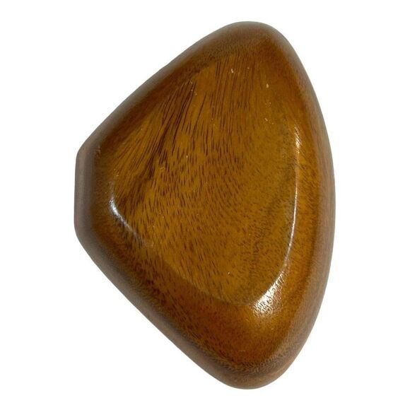 Vintage Lot 4 Wooden Snack Nut Candy Bowls Party Trays 7.25” Platter Nuts Fruit - Picture 2 of 5